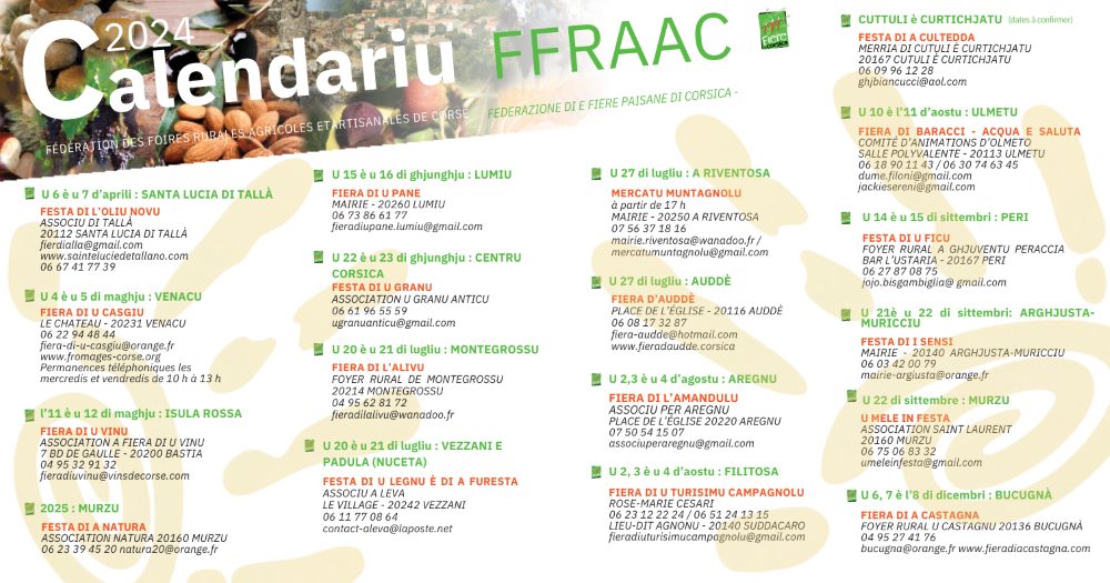 Calendrier FFRAAC 2024