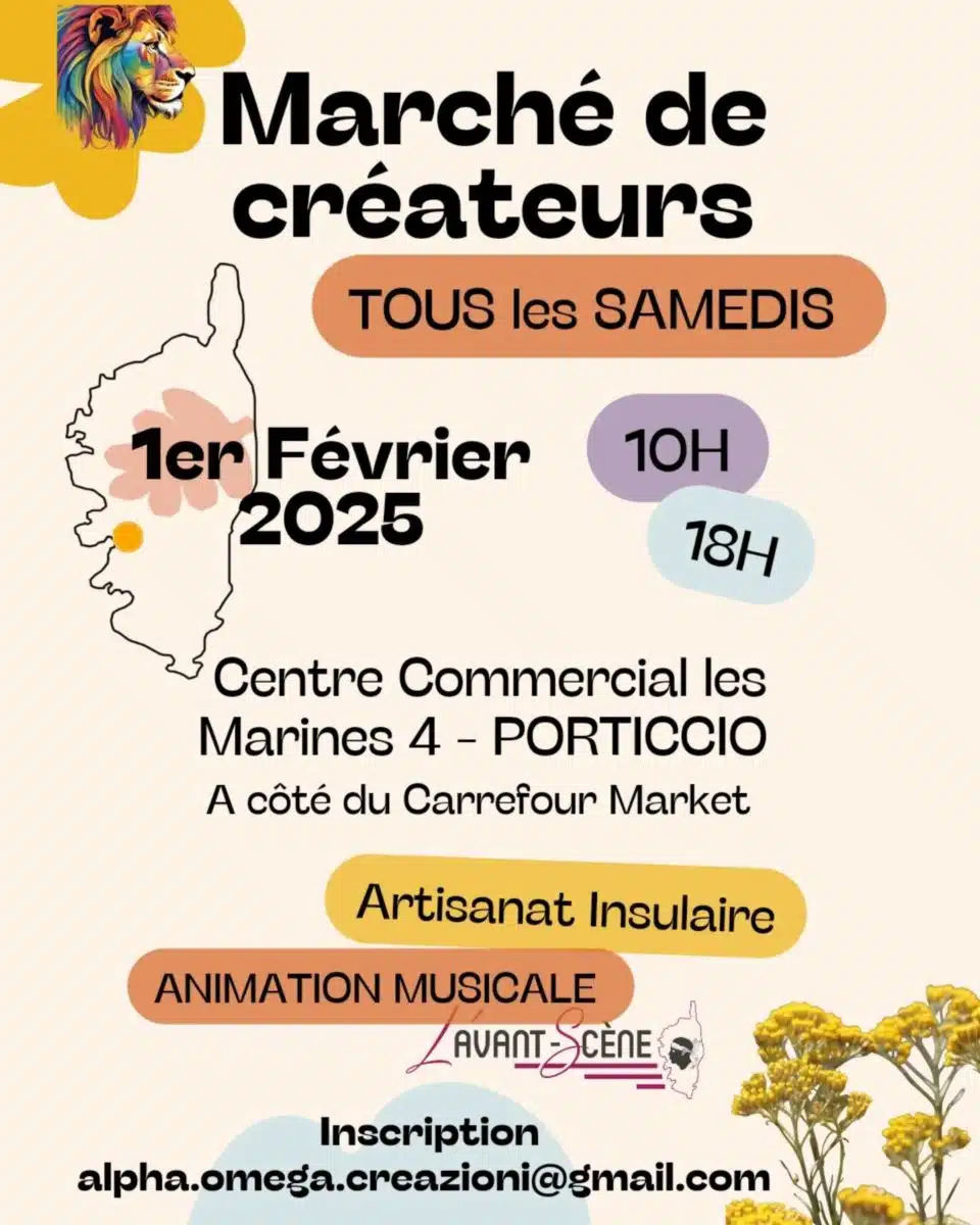 Marché des créateurs à Porticcio