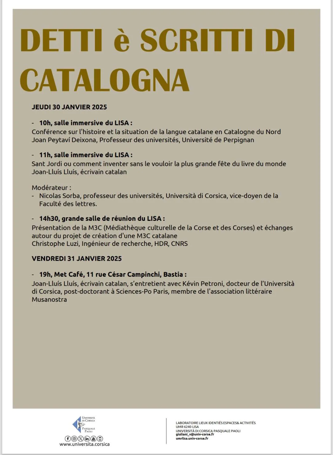 Detti è Scritti di Catalogna