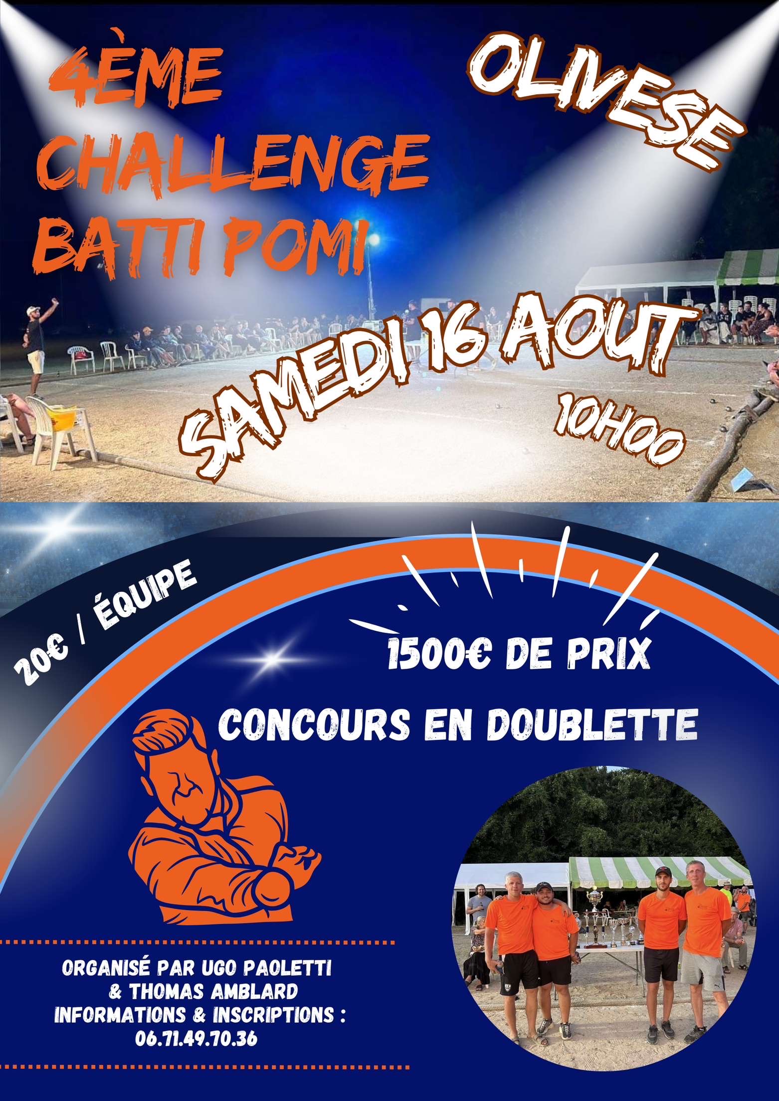 Pétanque : Challenge Batti Pomi