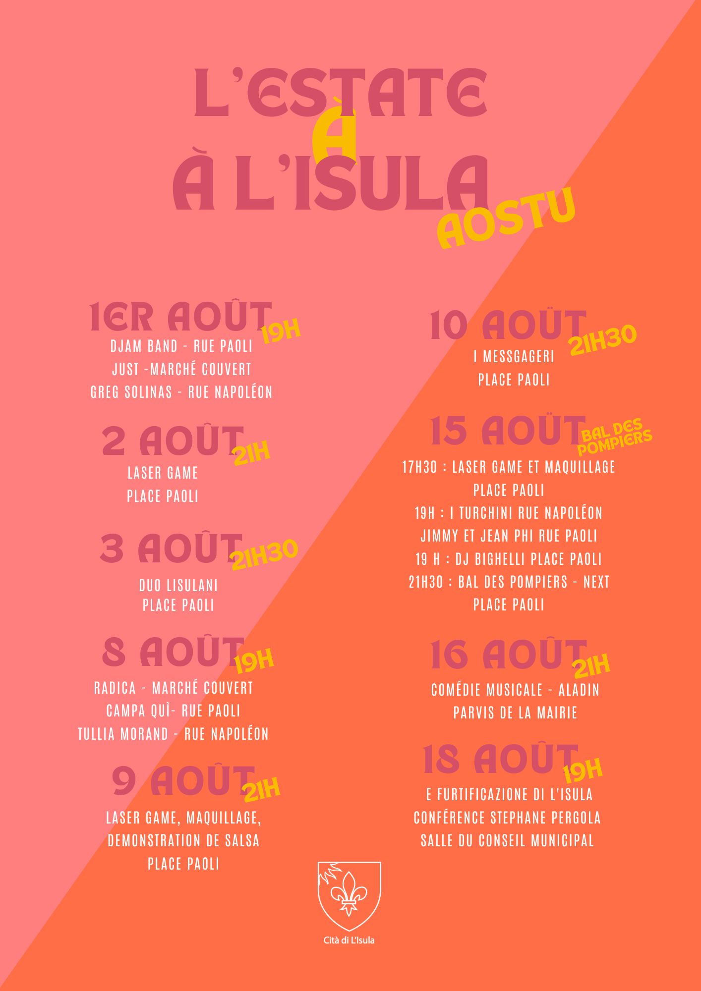 L'estate à L'Isula Aostu  2025