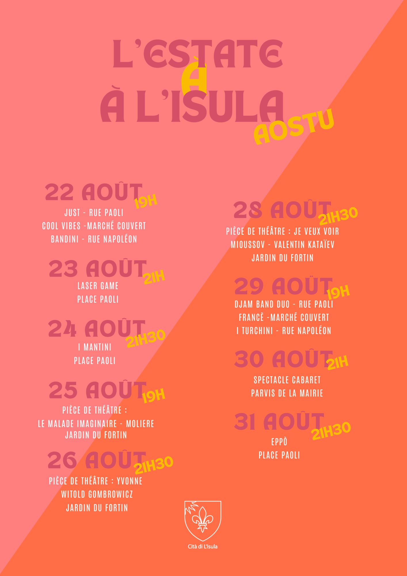 L'estate à L'Isula Aostu  2025