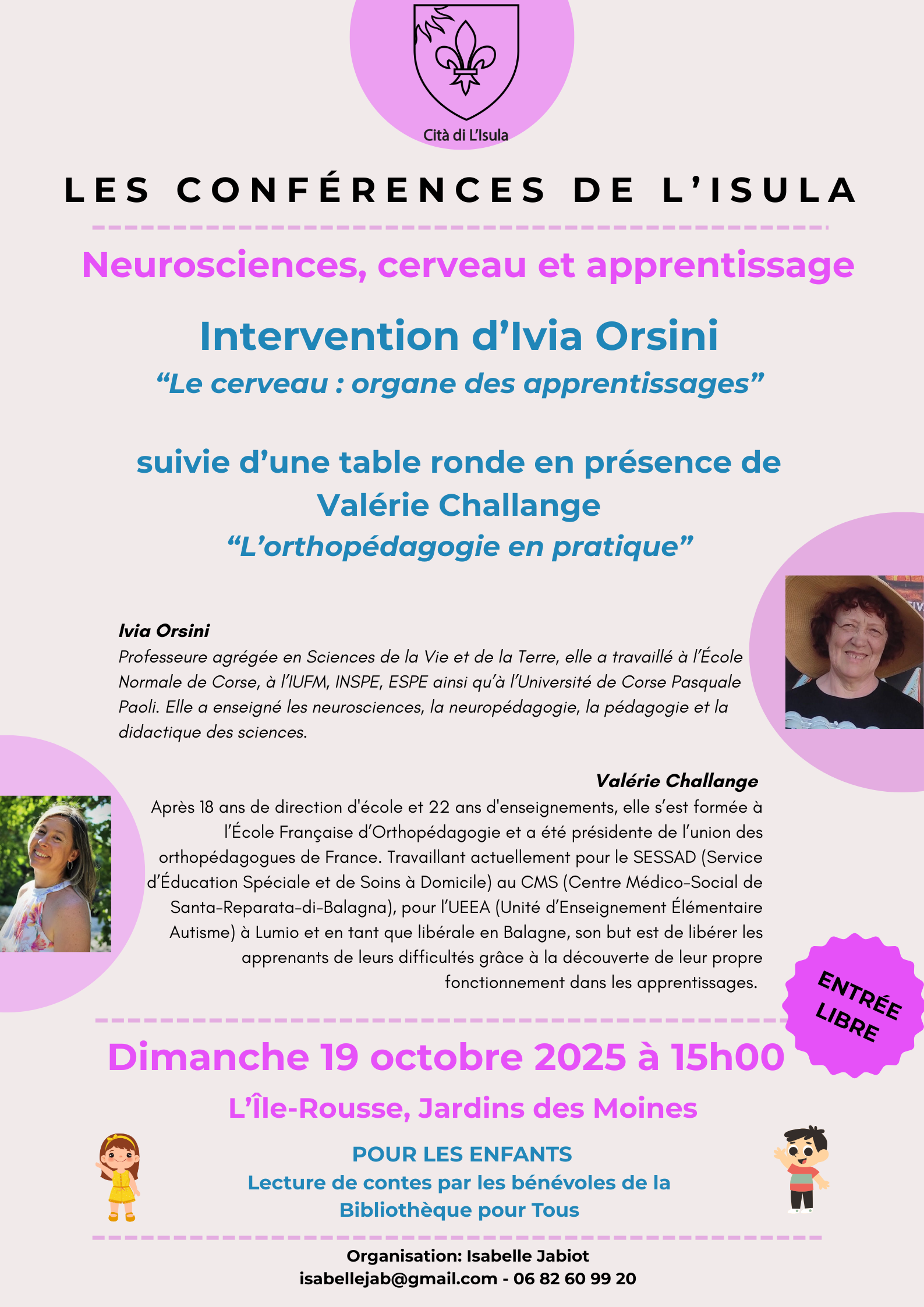 Les conférences de l'Isula: neurosciences, cerveau et apprentissage