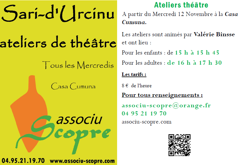 Ateliers de théâtre (enfants, adolescents et adultes)