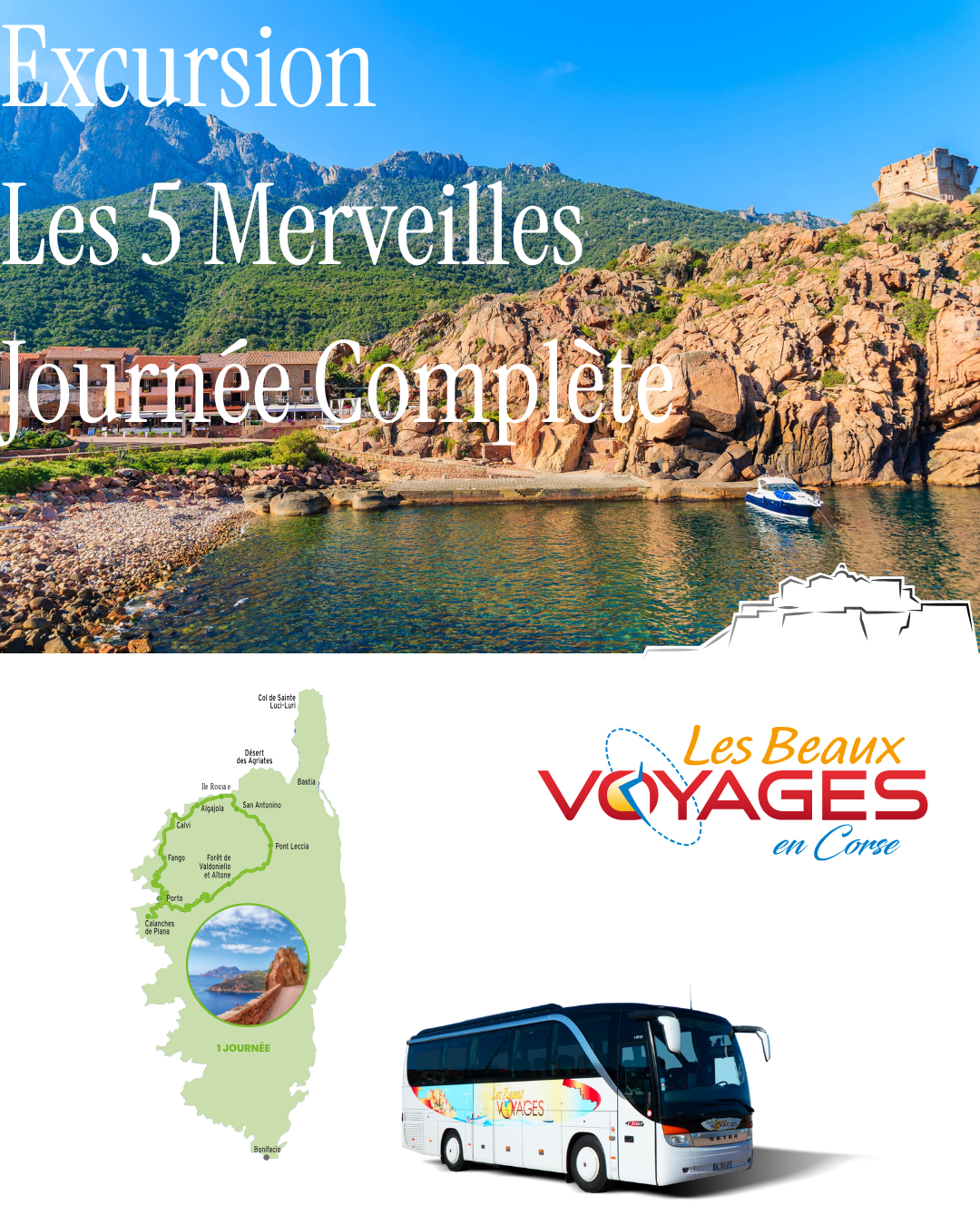 Excursion Porto - Les 5 merveilles - Circuit du maquis