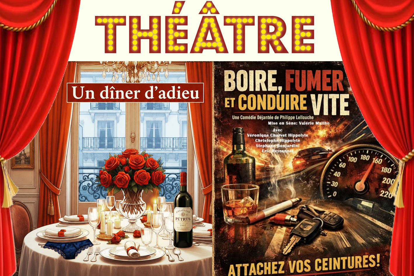 THÉÂTRE dans la vigne : Un dîner d'adieu / Boire fumer ou conduire vite