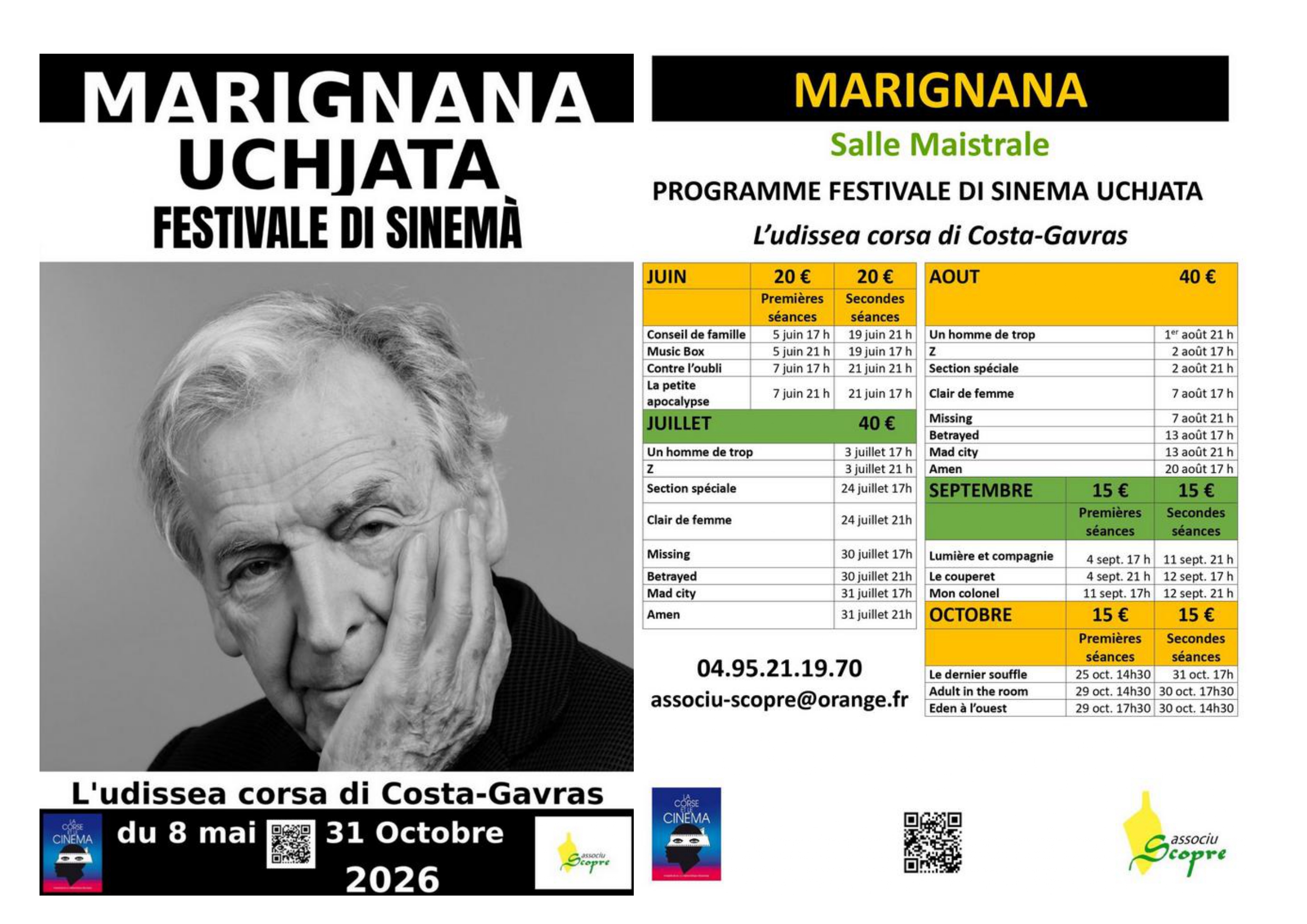 Festivale di sinema Uchjata : Costa-Gavras