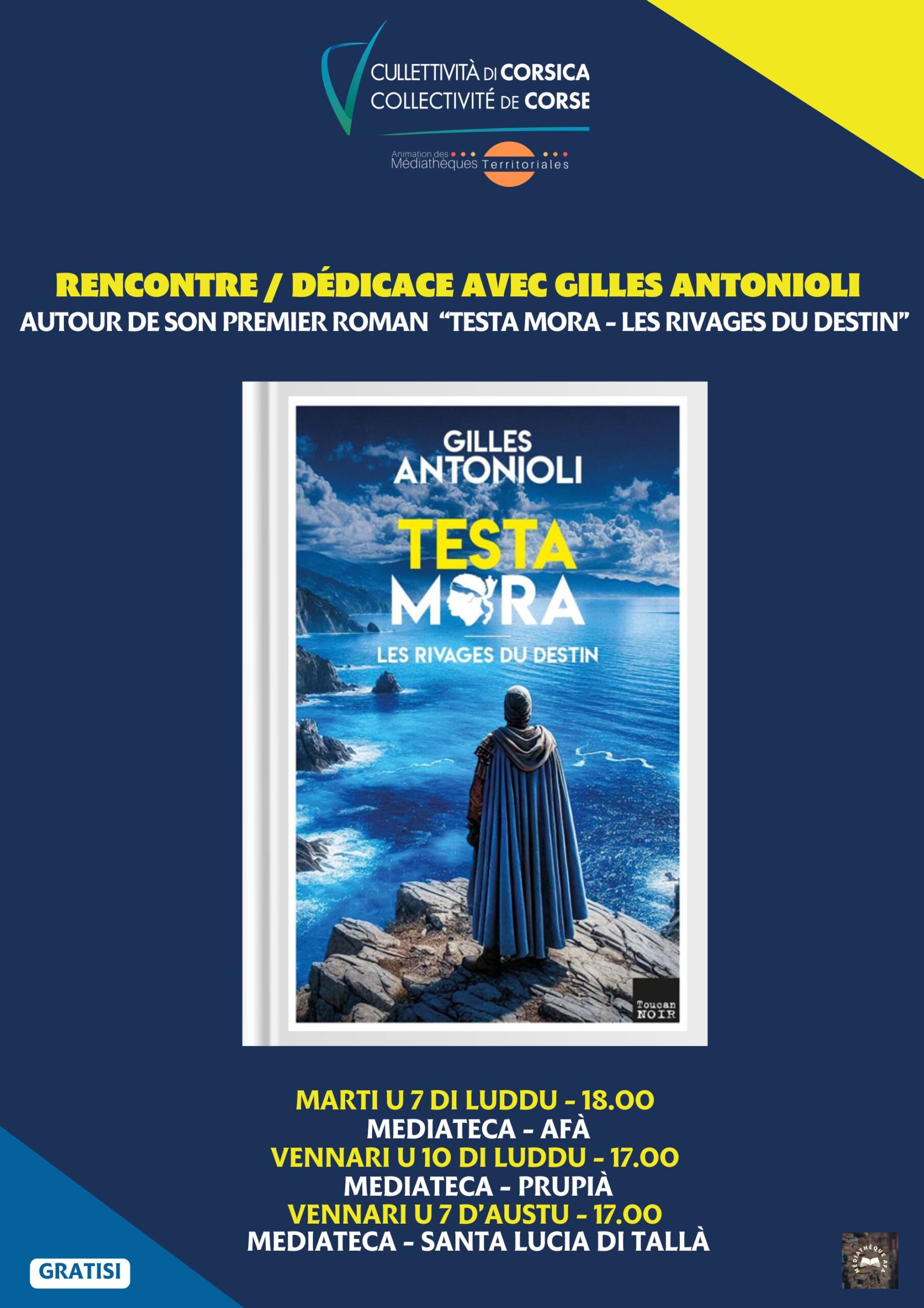 Rencontre Gilles Antonioli : Testa Mora, Les Rivages du destin