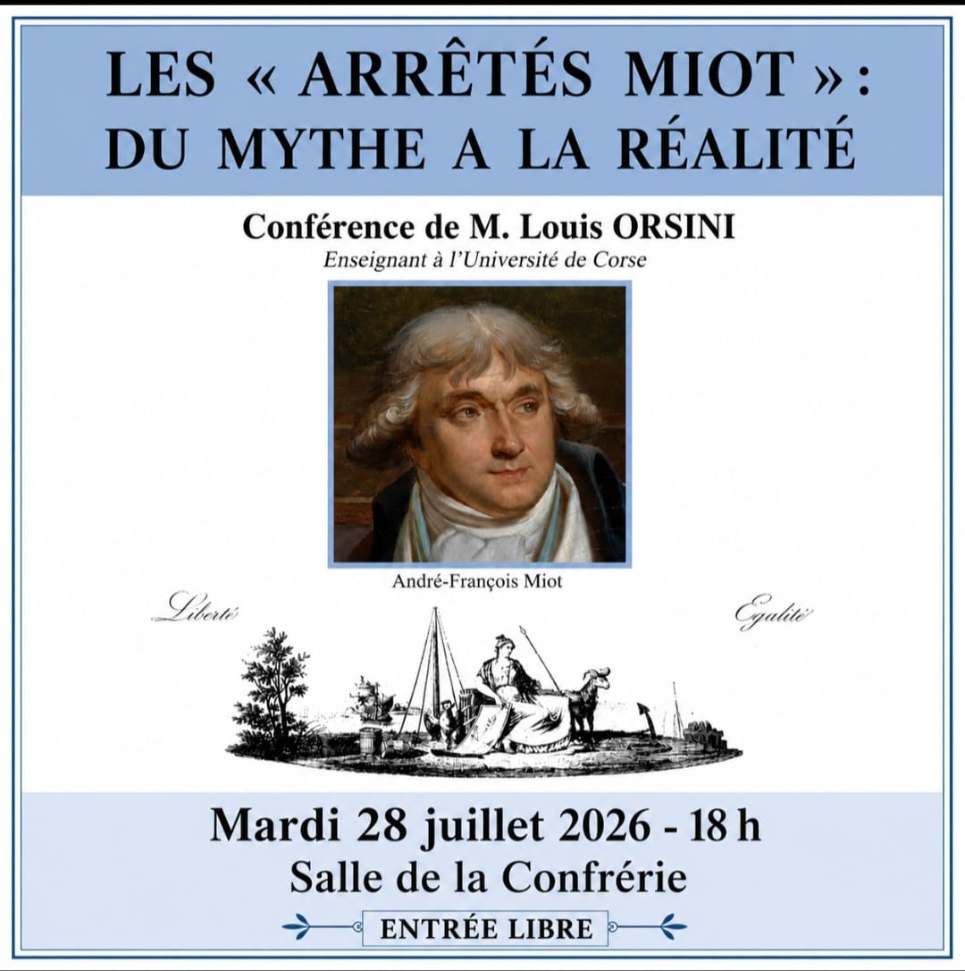 Affiche — Conférence de Louis ORSINI, enseignant à l’Université de Corse