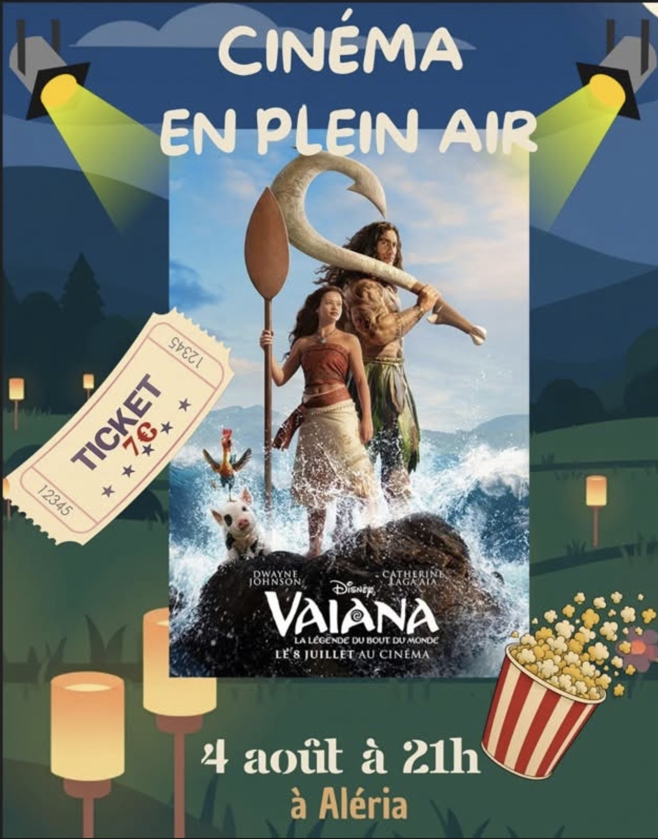 Affiche — Cinema en plein air – Vaiana