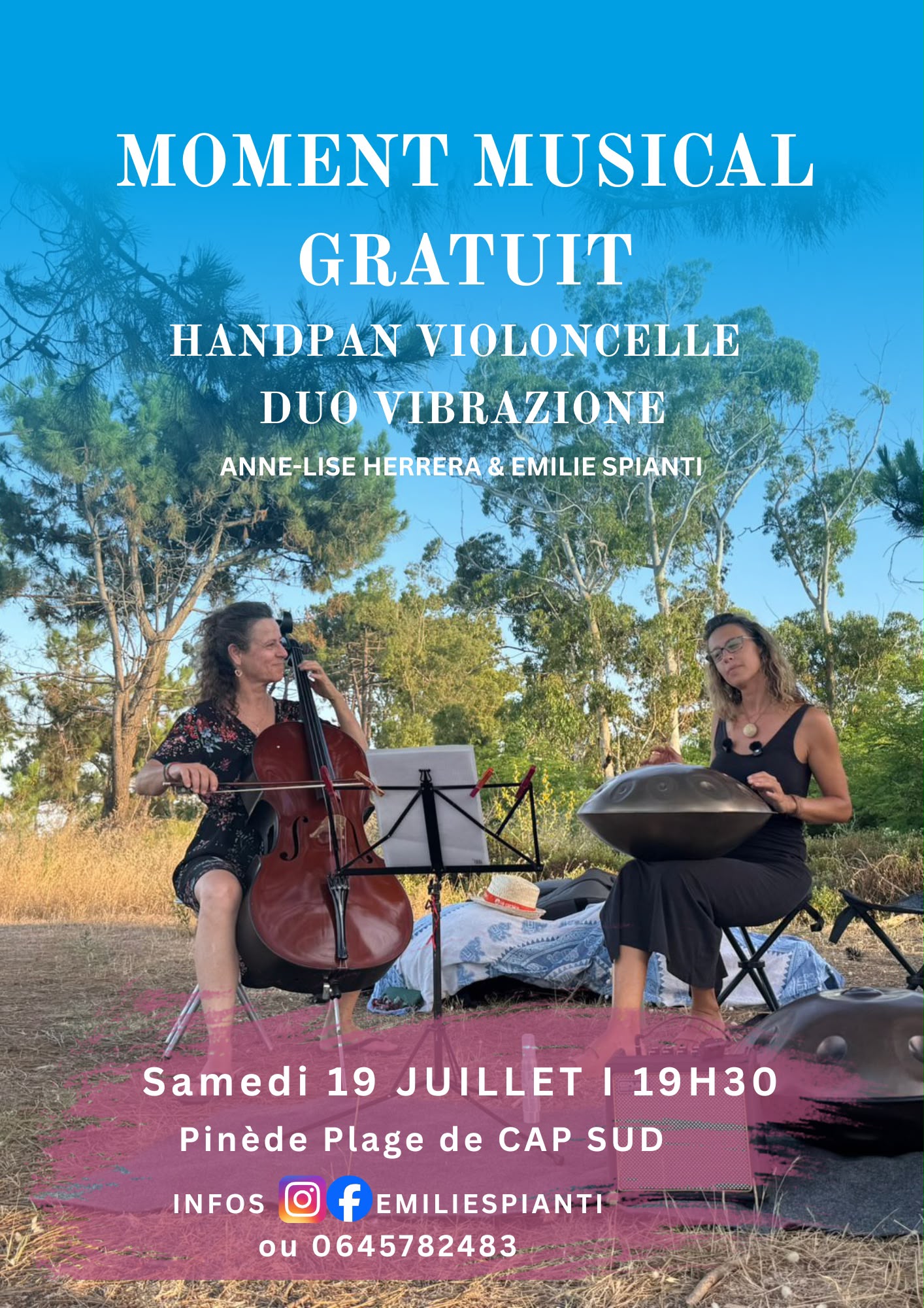 Moment musical gratuit - Duo Vibrazione (handpan et violoncelle)