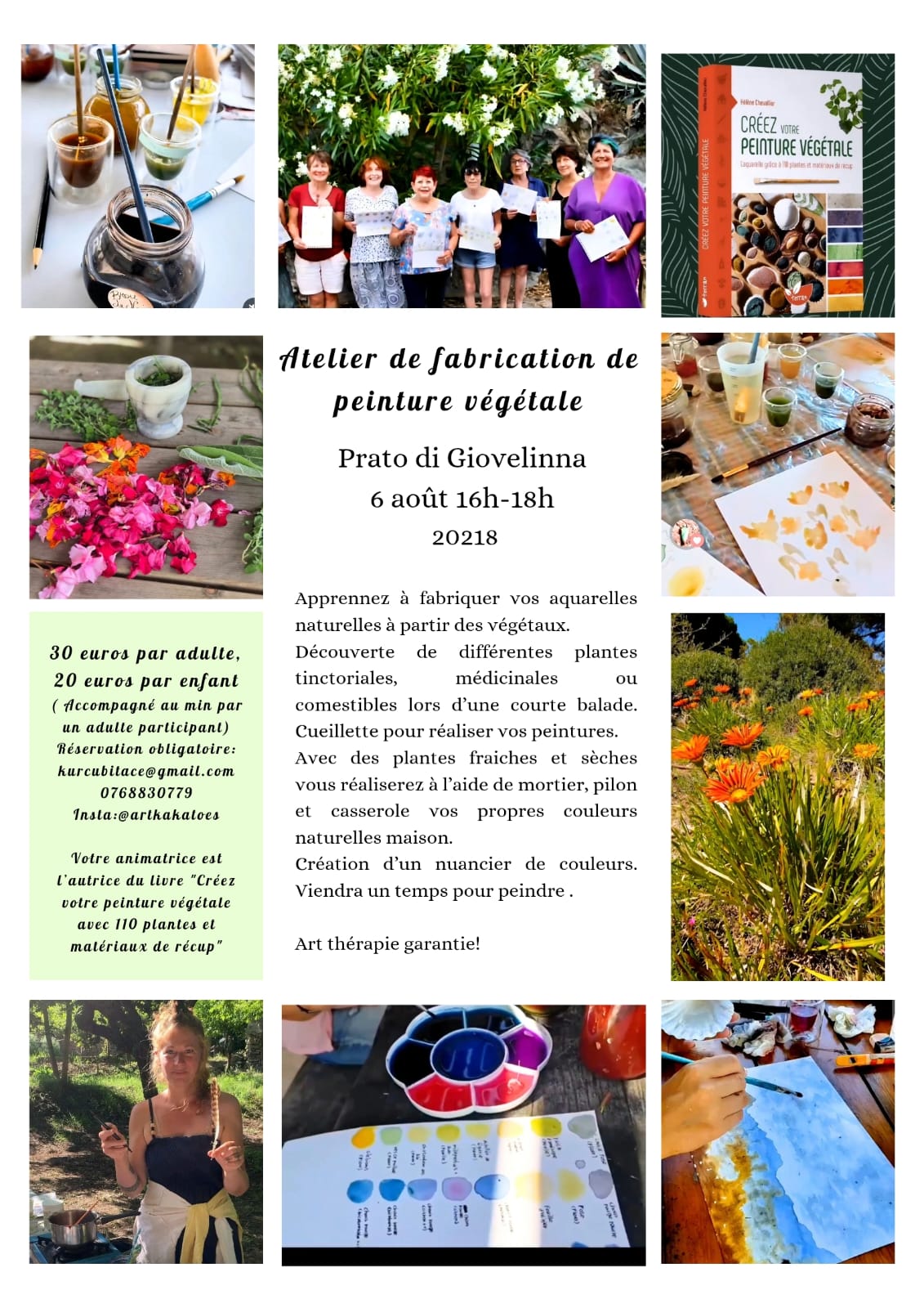 Atelier de fabrication de peinture végétale