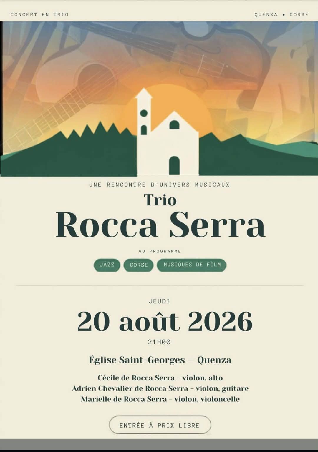 Concert du Trio Rocca Serra