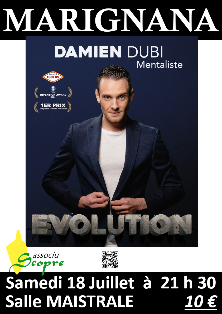 Spectacle de mentalisme : "Evolution" Damien Dubi