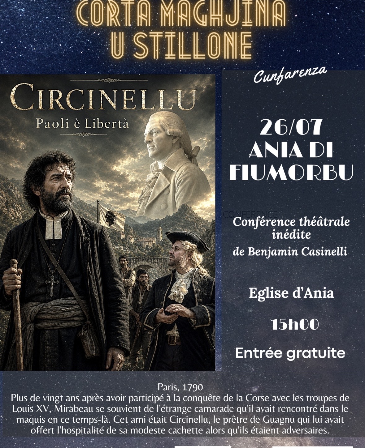 Conférence «Circinellu,Paoli è Liberta