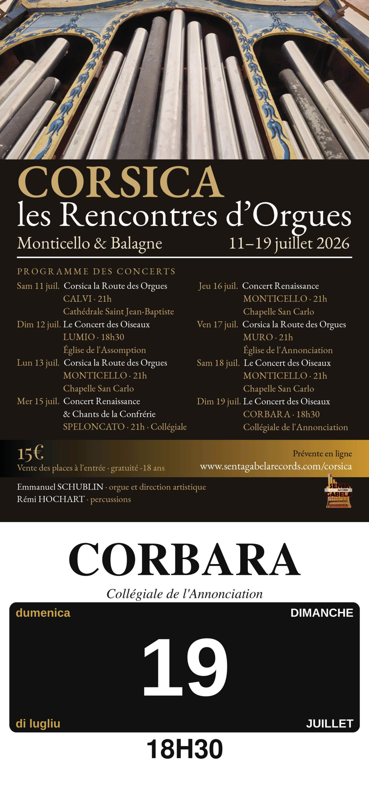 Affiche — Les Rencontres d’Orgues